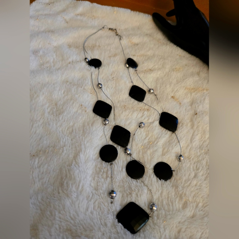 **3/$10** Chic Black and Silver Necklace/Bag charm